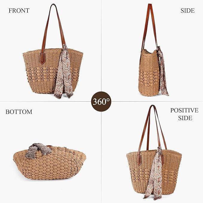Beach Bags for Women, Summer Straw Bag