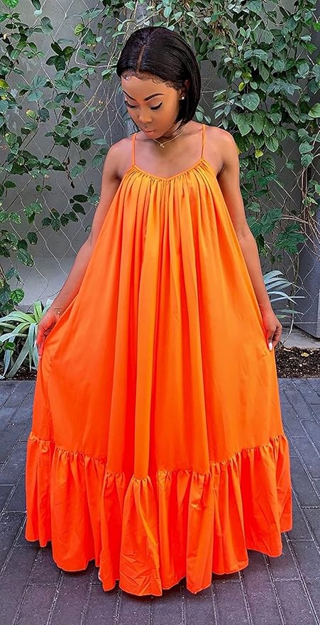 Adogirl Women's Sexy BUY NOW ON AMAZON BaAdogirl Women's Sexy ndage Oversized Beach Loose Long Maxi Swing Dress